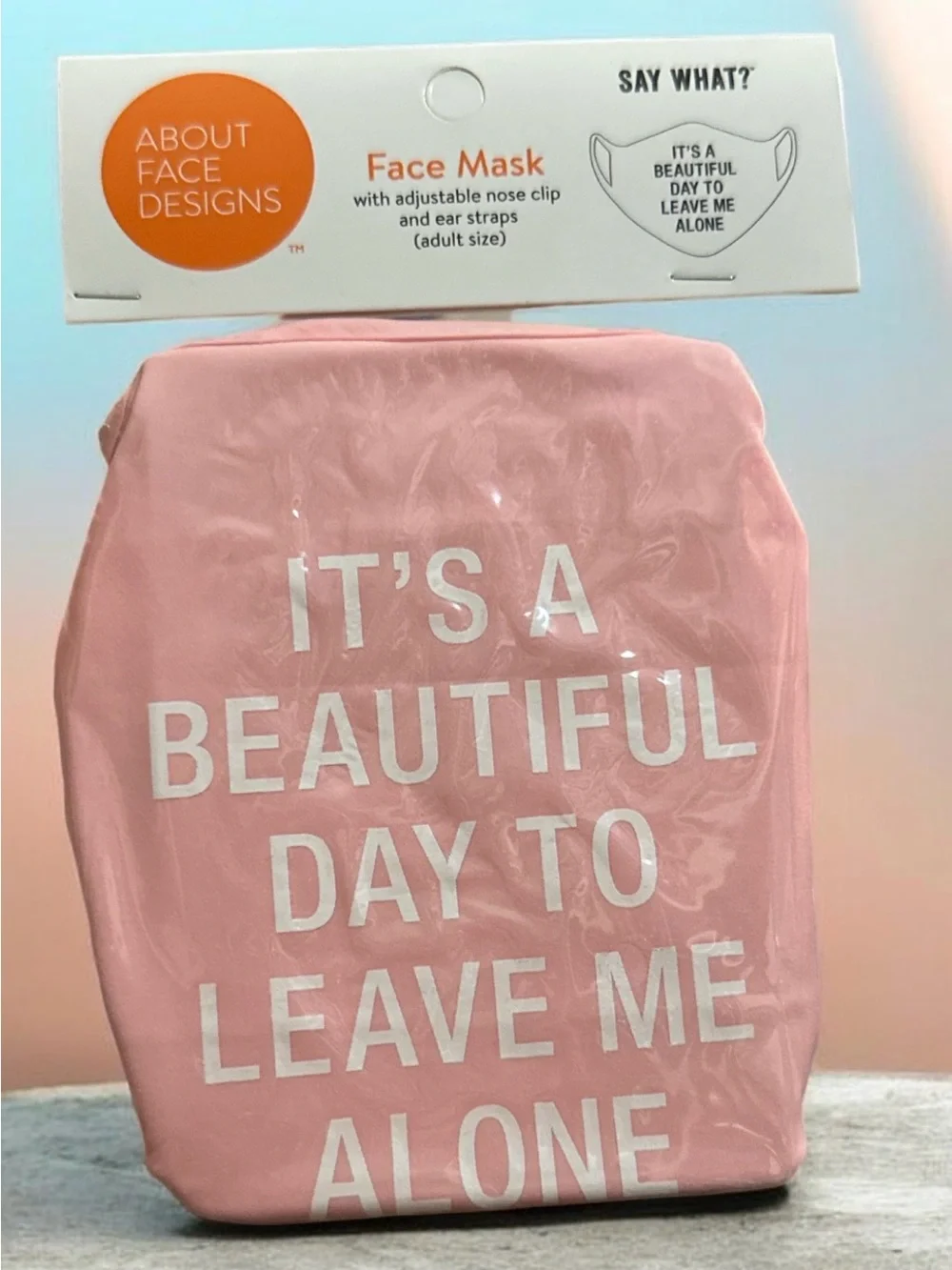 Pink Graphic Face Mask 1326